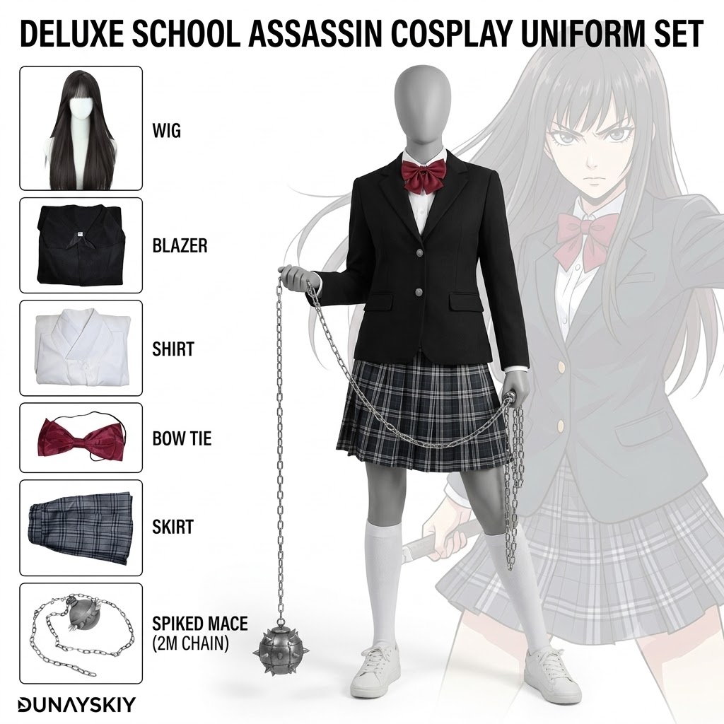 Formal Skirt - ゴーゴーユバリ黒 JK スカート制服コスプレ衣装スタイリッシュなスクールスーツ女性のためのハロウィンパーティードレスアップ