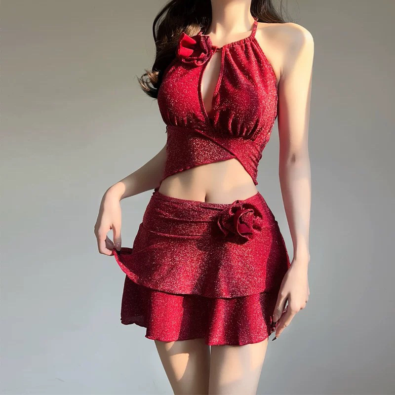 Womens Suit - 新作入荷 2ピースビキニセット レディース 韓国風 ピュアデザイア水着 セクシービーチウェア