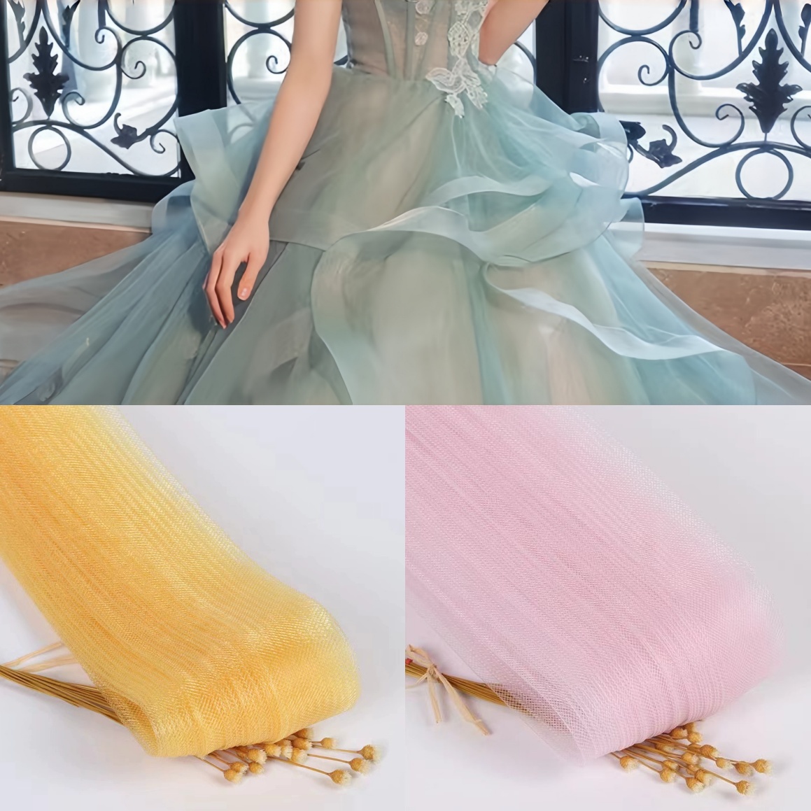 Formal Dress - ウェディングドレス、ブライダルドレス、ダンスドレス、フォーマルドレス、クリノリン、メッシュ素材、手芸、裁縫アクセサリー、DIY、工場在庫あり。