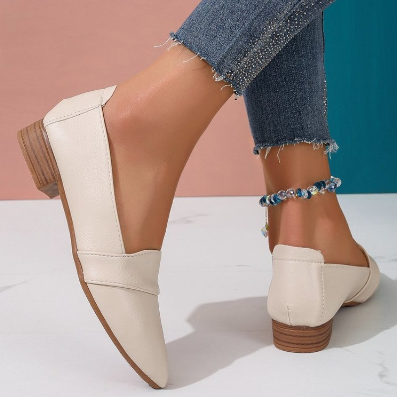 スリッポンシューズ レディース フラットシューズ 無地 ポイ - Womens Heels のレビューと価格