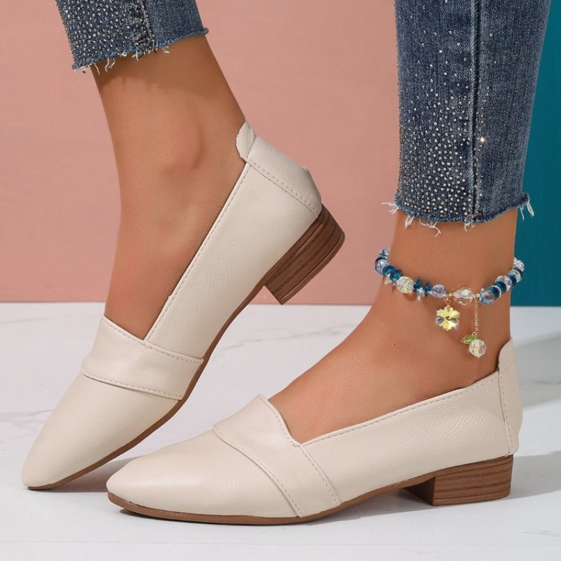 スリッポンシューズ レディース フラットシューズ 無地 ポイ - Womens Heels のレビューと価格
