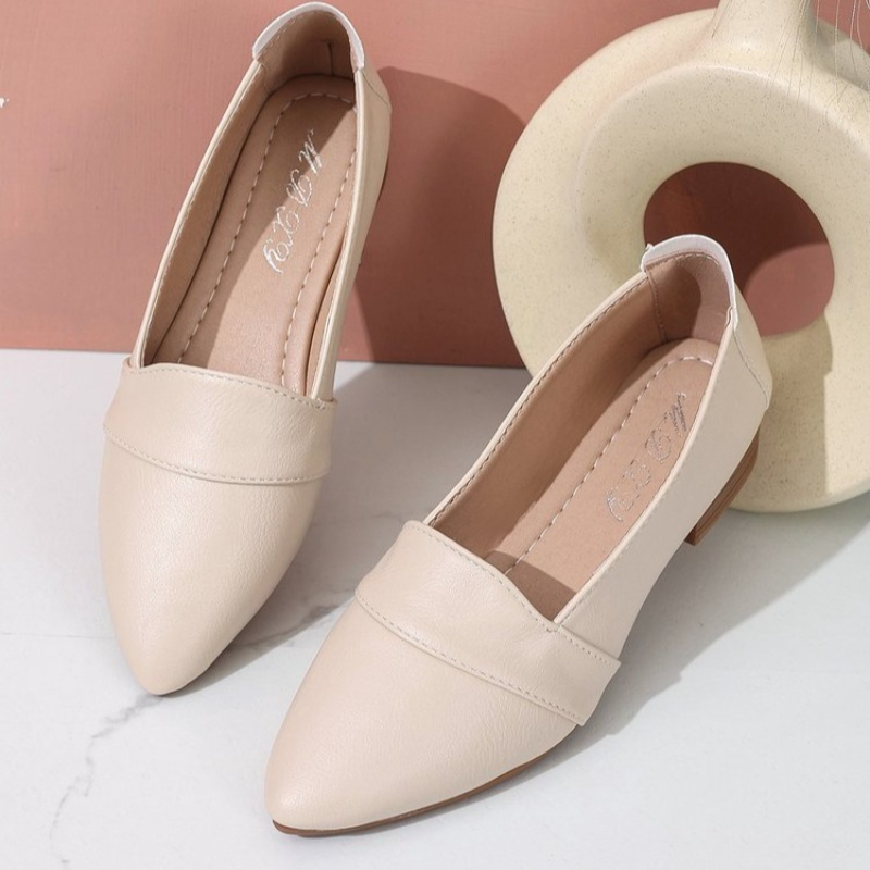 スリッポンシューズ レディース フラットシューズ 無地 ポイ - Womens Heels のレビューと価格
