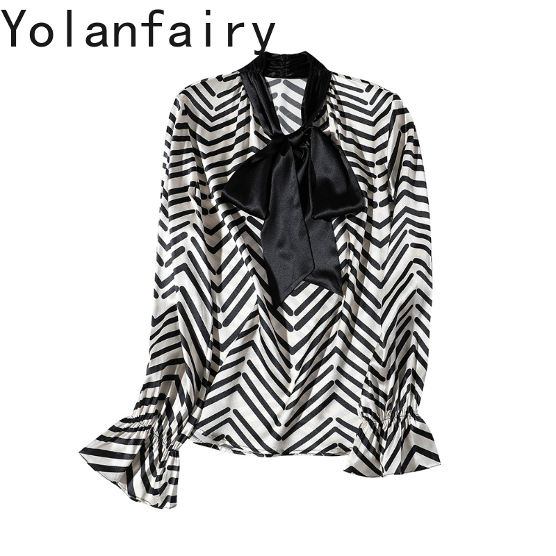 YOLANFAIRY 95% 桑シルク 5% スパンデックス - Silk Blouse のレビューと価格