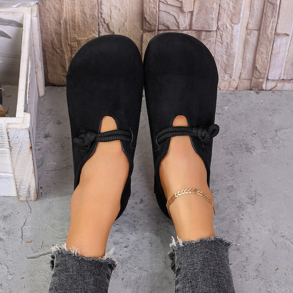 女性用、フラットなローファー、丸いつま先、結び紐のストラップ - Womens Heels のレビューと価格