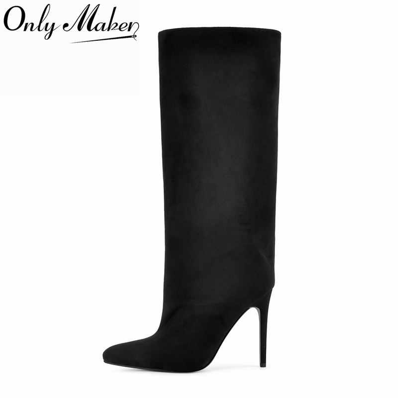 Onlymaker ブラック フェイクスエード ニーハイブー - Formal Dress のレビューと価格