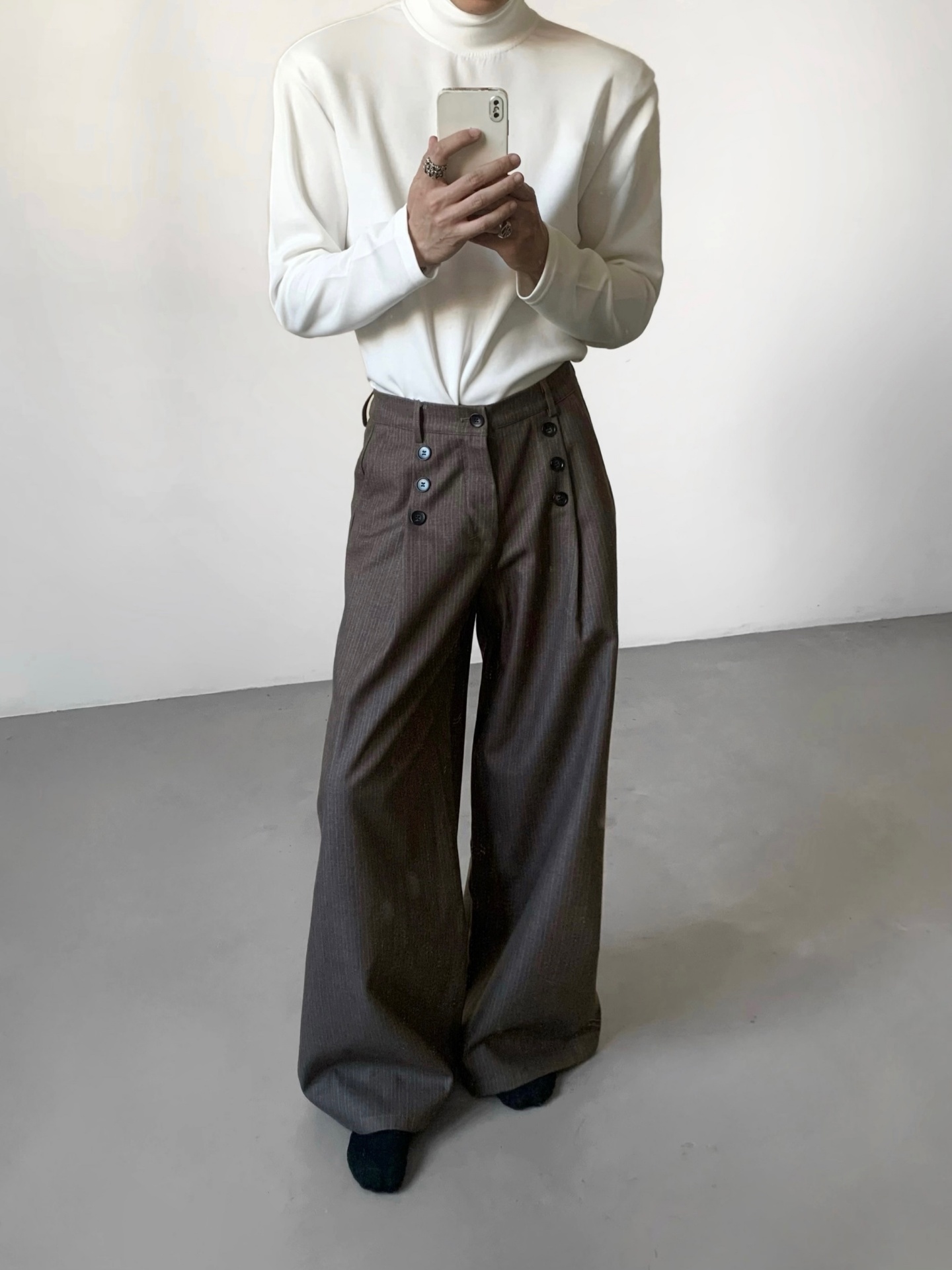 エーステーラーズ メンズカジュアルストライプスーツパンツ ル - Tailored Trouser Wide のレビューと価格