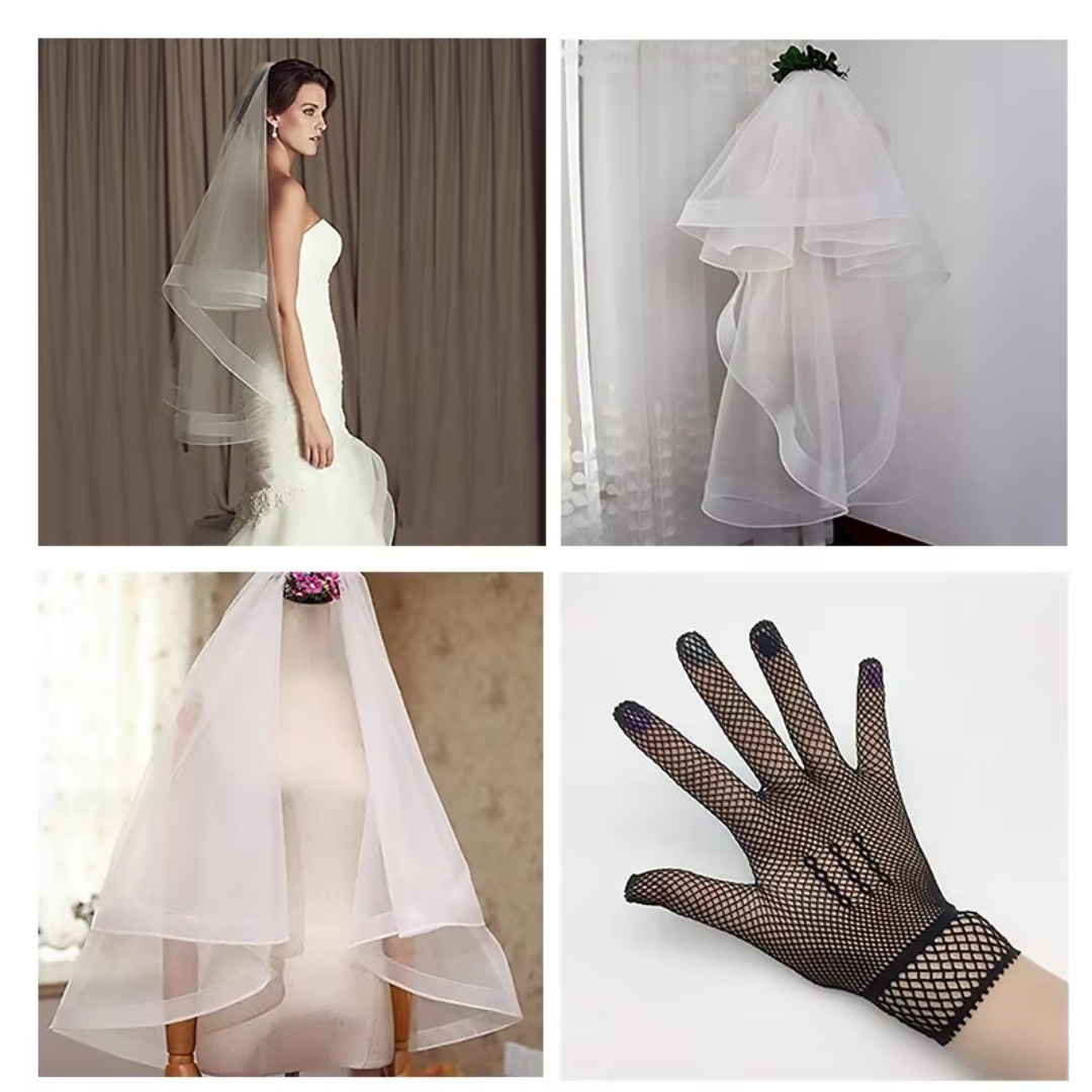 アソートカラーのストレッチ馬毛クリノリンブレードメッシュトリ - Wedding Dress のレビューと価格