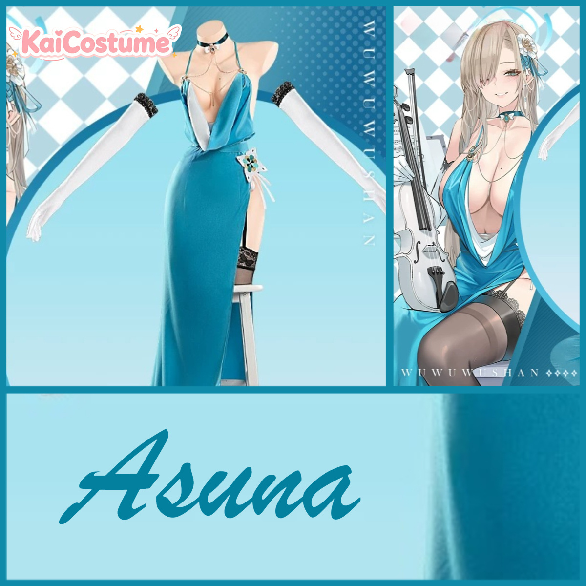 ブルーアーカイブアスナイブニングドレスコスプレフルセットアニ - Evening Gown のレビューと価格