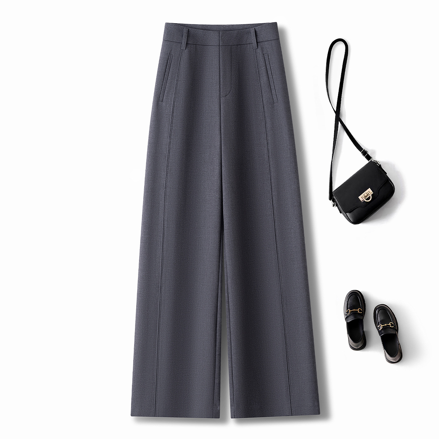 レディース、テーラード加工のワイドレッグパンツ、ハイウエスト - Tailored Trouser Wide のレビューと価格
