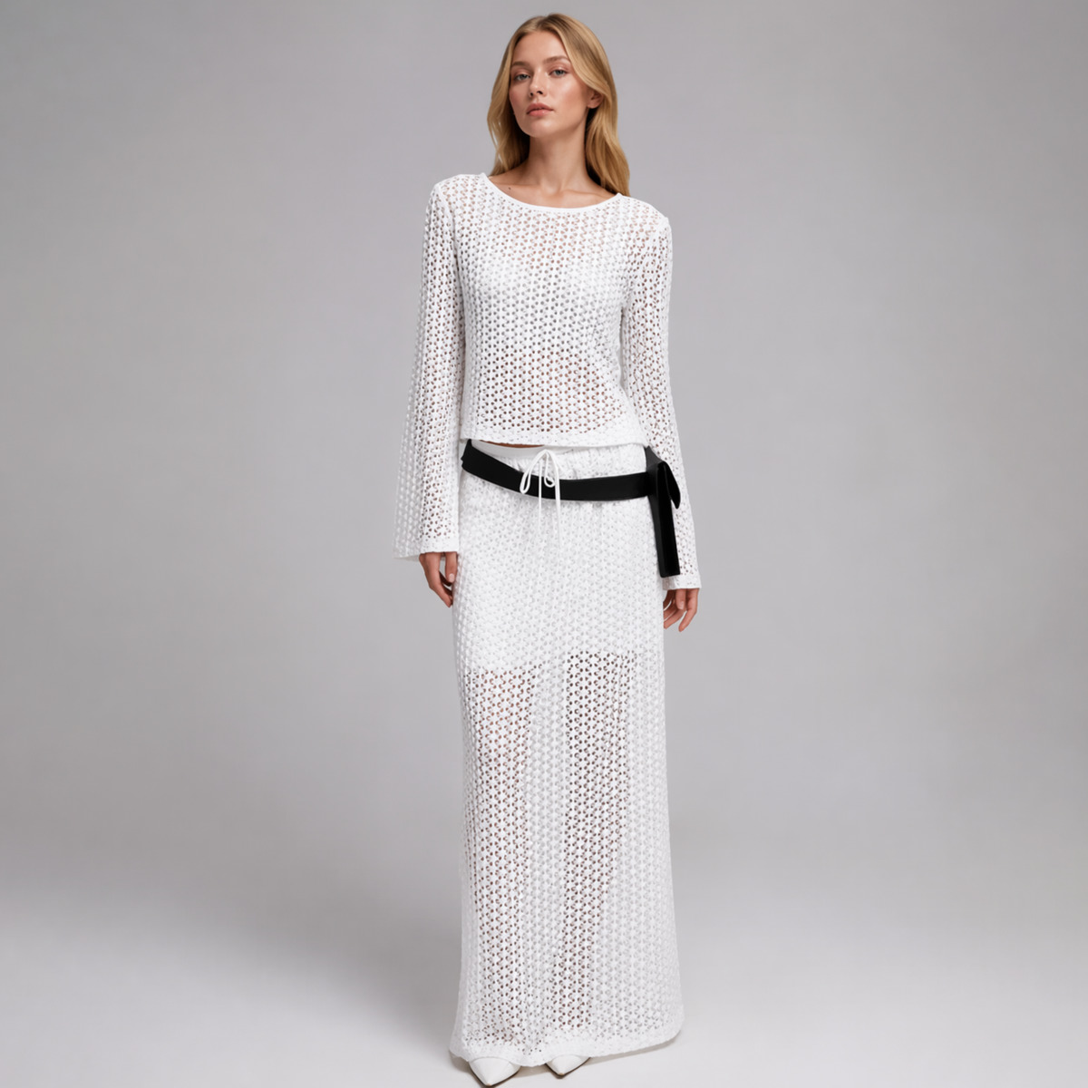 IG 2026 レディース ホローアウトニット ツーピースセ - Formal Skirt のレビューと価格