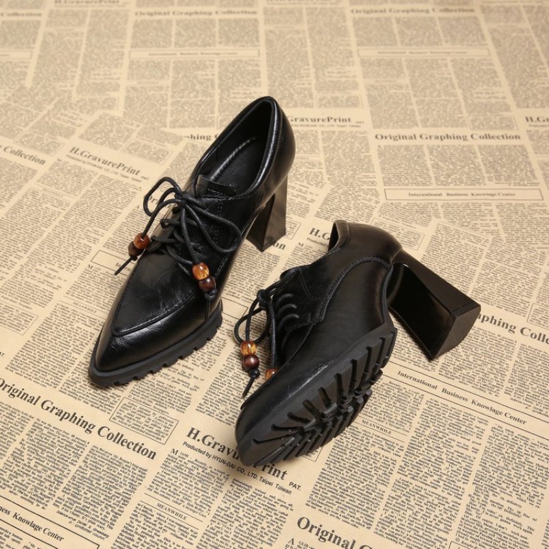 フランス製ディープマウスブロックヒールシングルシューズ 20 - Pump Heel Block のレビューと価格