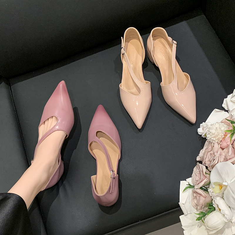 フランス製ポインテッドトゥサンダル レディース 夏用 通気性 - Pump Heel Block のレビューと価格