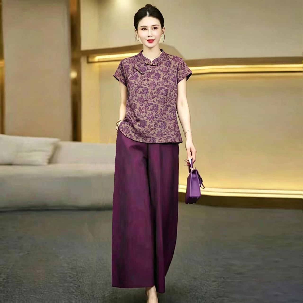 シルク素材の夏用スーツ、母の日ギフトに最適なレトロなチャイナ - Silk Blouse のレビューと価格