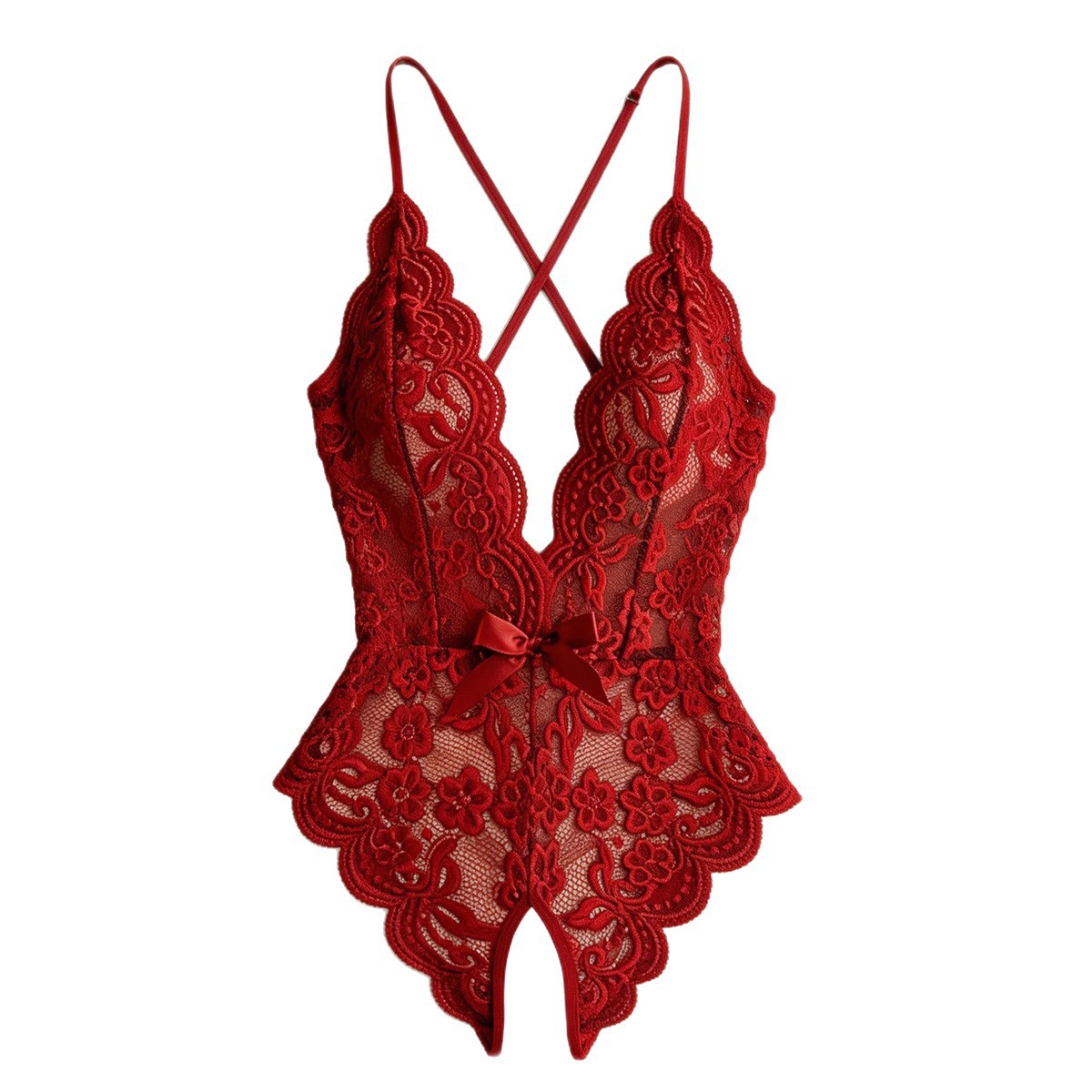 ホットクロッチレスセクシーランジェリー女性用エロティック下着 - Lace Dress のレビューと価格