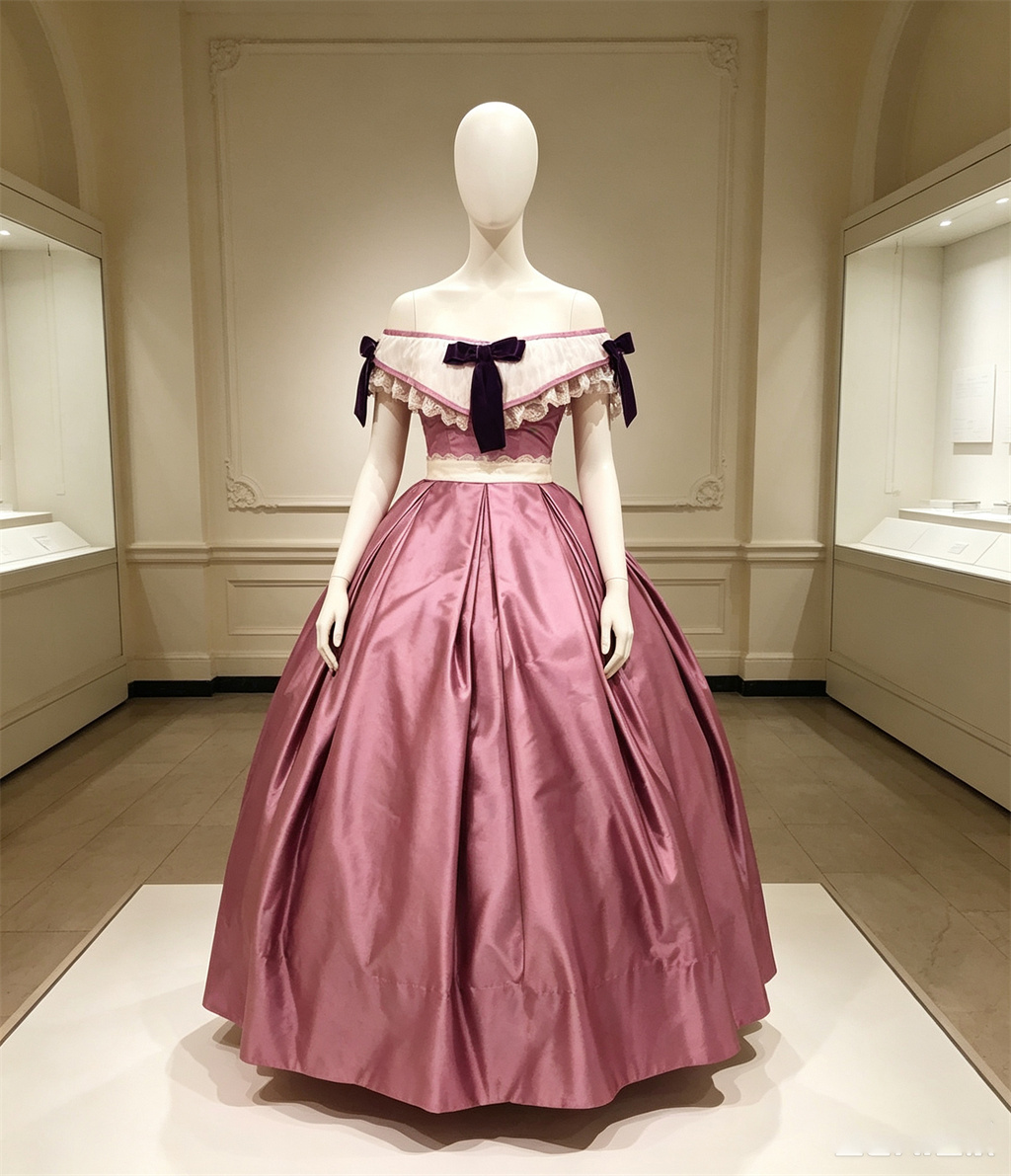 レトロなビクトリア朝の貴婦人風ドレス、オフショルダー、ダステ - Evening Gown のレビューと価格
