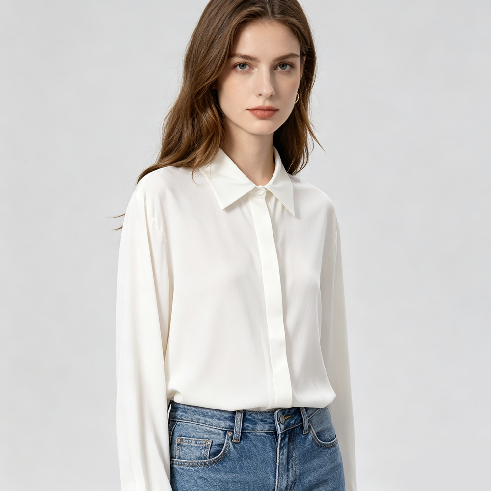 プラスサイズ女性向け、初秋の新作。93％天然シルクを使用した - Silk Blouse のレビューと価格