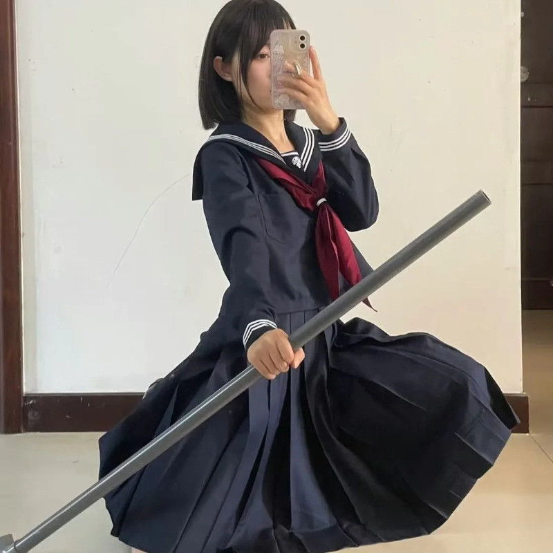 水瀬恵子コスプレ衣装ウィッグマスク血赤紺色サイレントスクール - Formal Skirt のレビューと価格