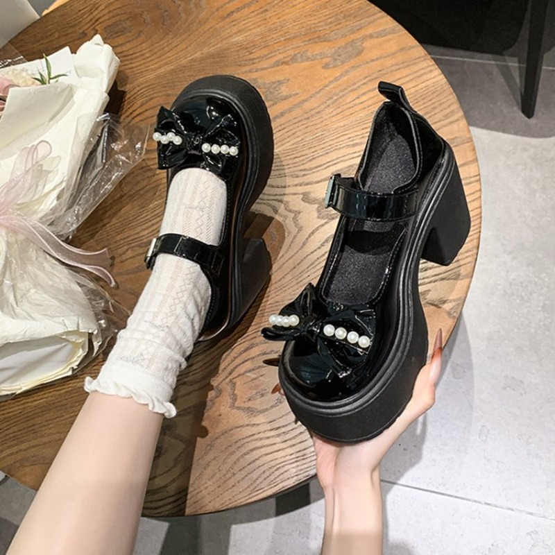 2026 ロリータシューズ黒スーパーハイヒールメアリージェー - Womens Heels のレビューと価格