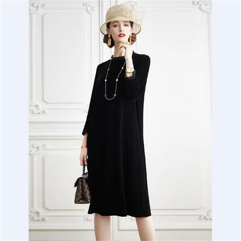 2026年春新作 レディース Aライン ベルベットドレス リ - Midi Dress のレビューと価格