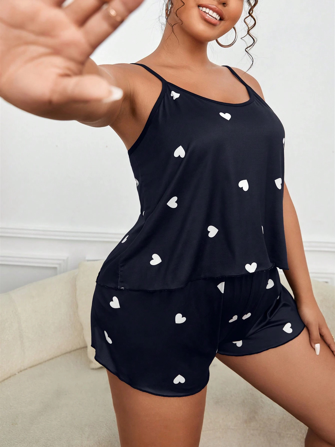 2 ピースパジャマセット女性用パジャマクロップトップ + シ - Womens Suit のレビューと価格