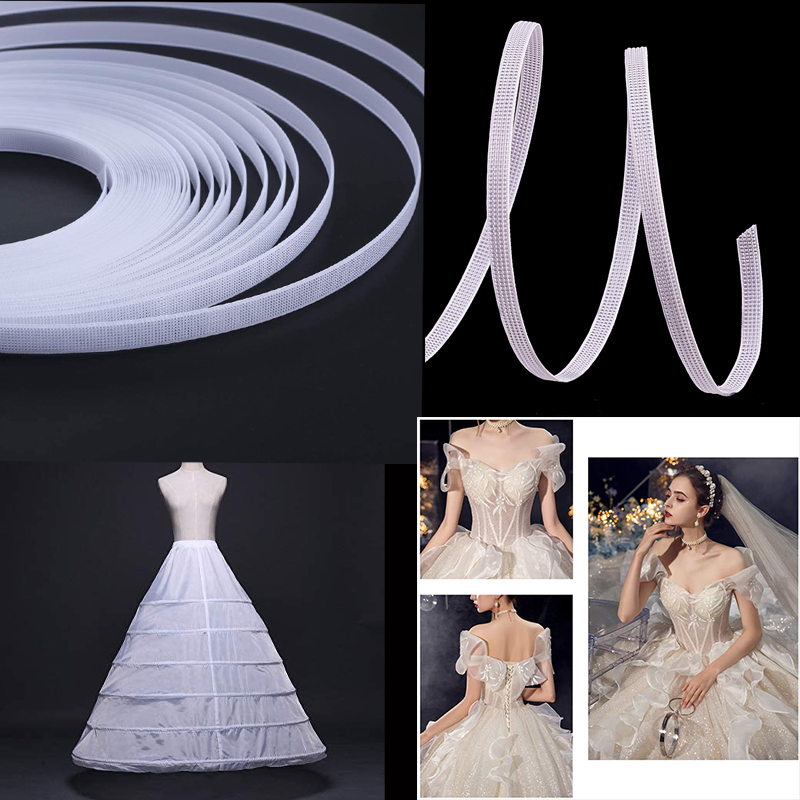 50ヤード/ロール ポリエステル製フィッシュボーン コルセッ - Wedding Dress のレビューと価格