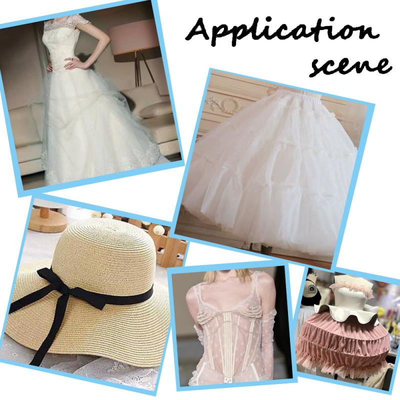 50ヤード/ロール ポリエステル製フィッシュボーン コルセッ - Wedding Dress のレビューと価格