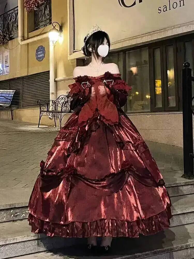 女性のための花柄のエレガントなロリータスカート,プリンセスド - Formal Skirt のレビューと価格