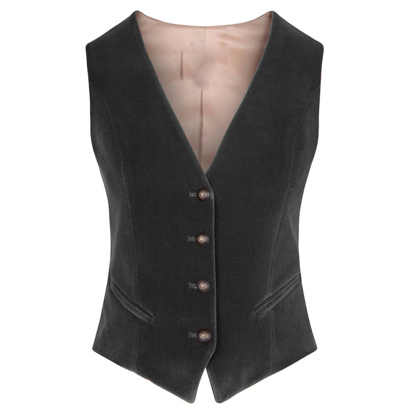 女性のベルベットベスト V ネック 4 ボタン ビジネス ス - Womens Blazer のレビューと価格