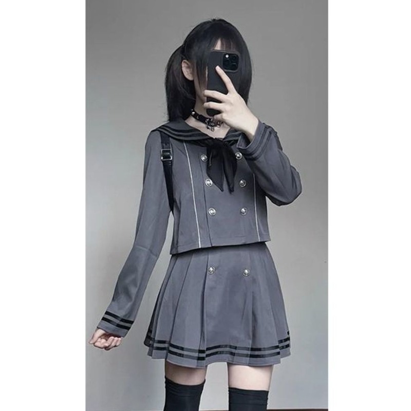 日本のサブカルチャーレトロコスプレ衣装セーラー JK 制服  - Formal Skirt のレビューと価格