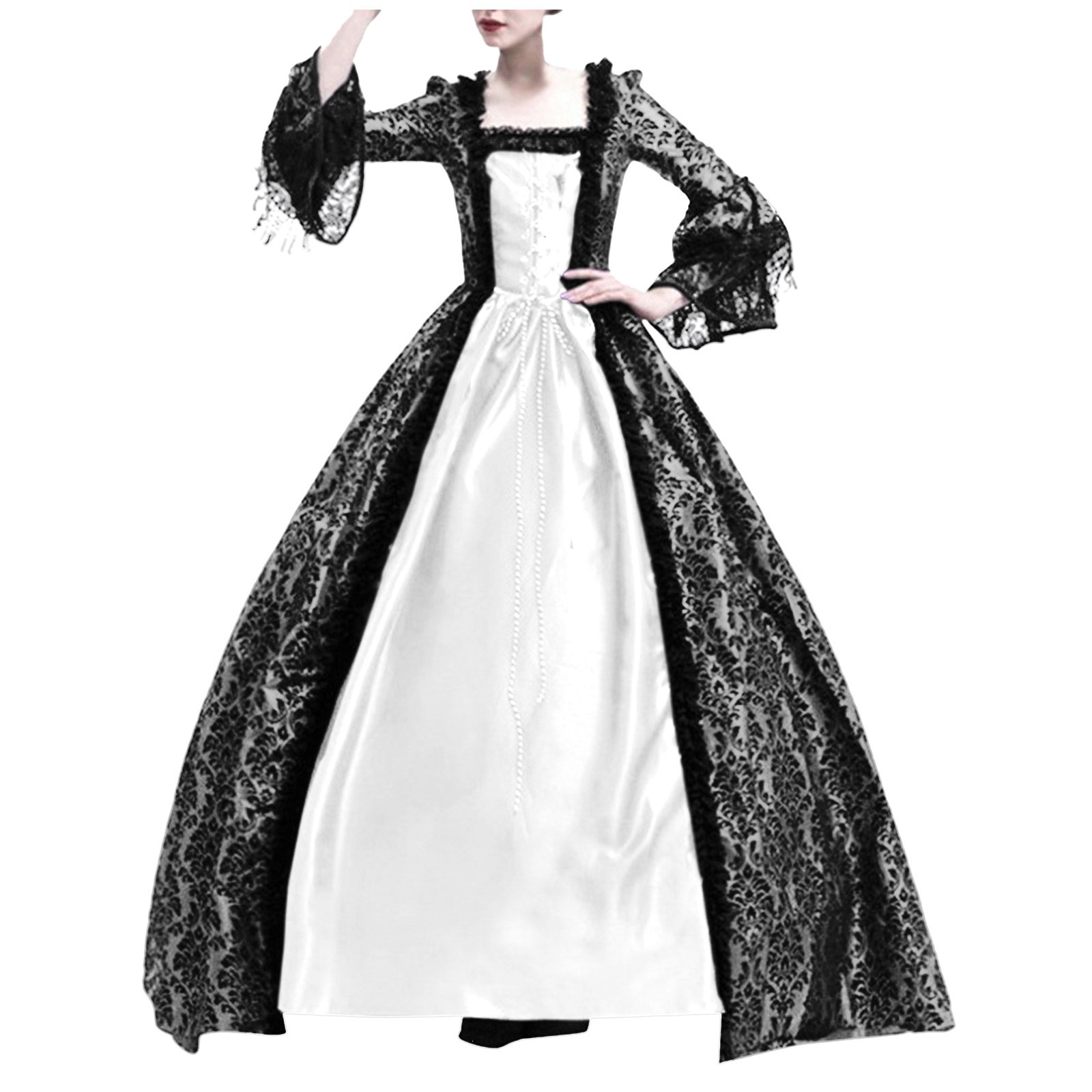コスプレ中世宮殿プリンセスドレス大人ヴィンテージイブニングド - Evening Gown のレビューと価格