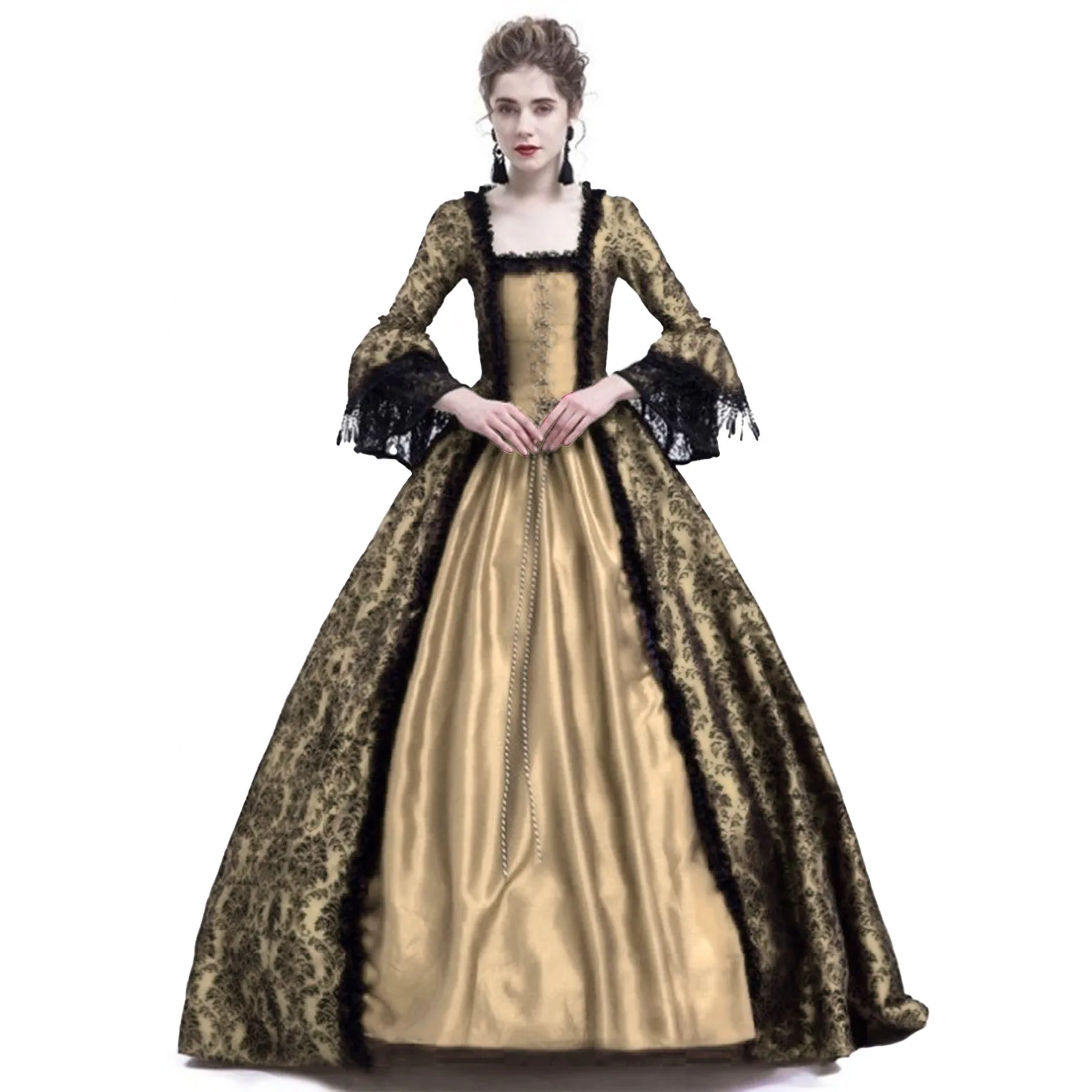 コスプレ中世宮殿プリンセスドレス大人ヴィンテージイブニングド - Evening Gown のレビューと価格