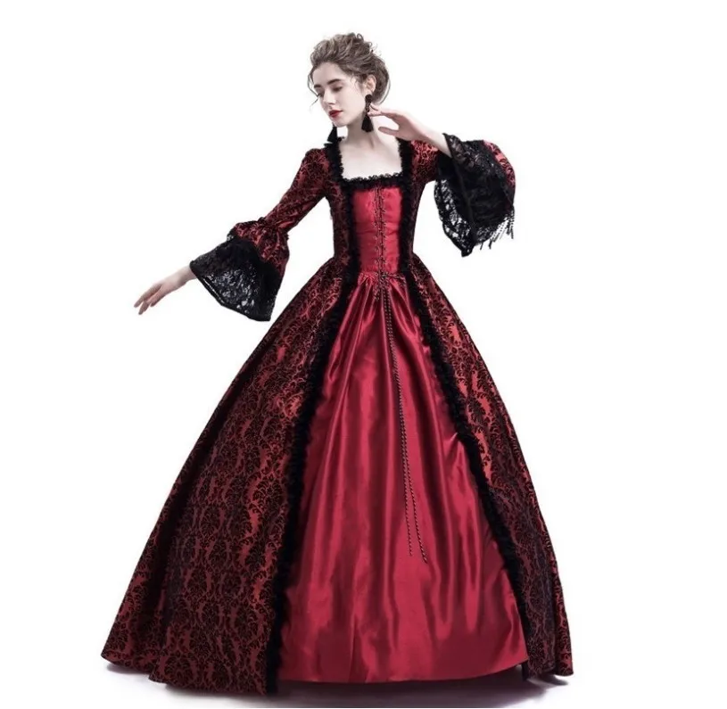 コスプレ中世宮殿プリンセスドレス大人ヴィンテージイブニングド - Evening Gown のレビューと価格