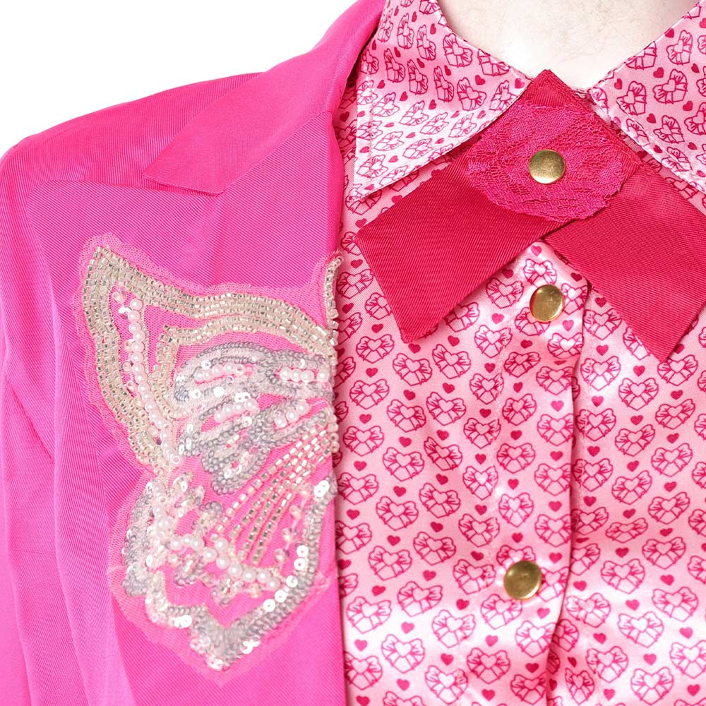 ハートのピンク姫コスプレ子孫コスチューム女性ブレザーパターン - Womens Blazer のレビューと価格