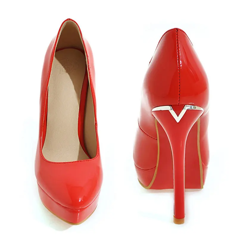 女性用パテントレザーパンプス,ラージサイズ,エレガント,オフ - Women'S Red Formal Wear のレビューと価格