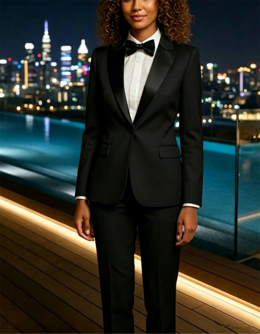 レディース 2 ピース スーツ ホワイト スーツ ブラック  - Womens Blazer のレビューと価格